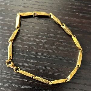 Gold Geometric Link Bracelet for men